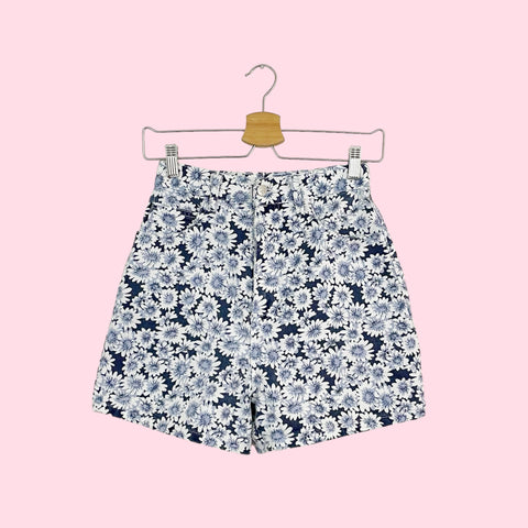 FLORAL PRINT DENIM SHORTS (25)