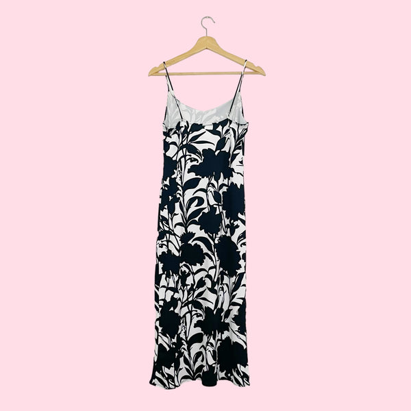 FLORAL PRINT OPEN FRONT MAXI TOP (M)