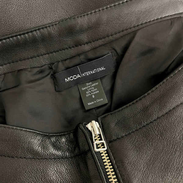 BLACK LEATHER ZIPPER PANTS (6)