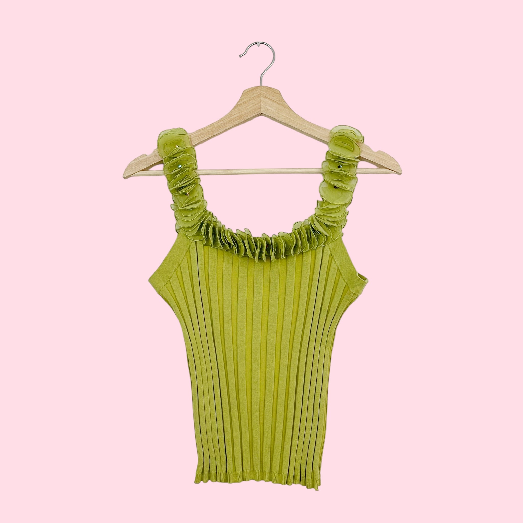 AVOCADO RIBBED KNIT TANK (M)