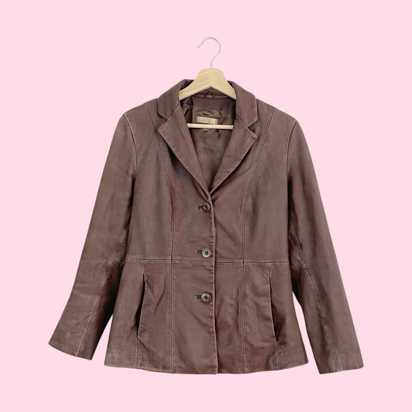 Wilson’s Brown Leather Blazer (S/M)