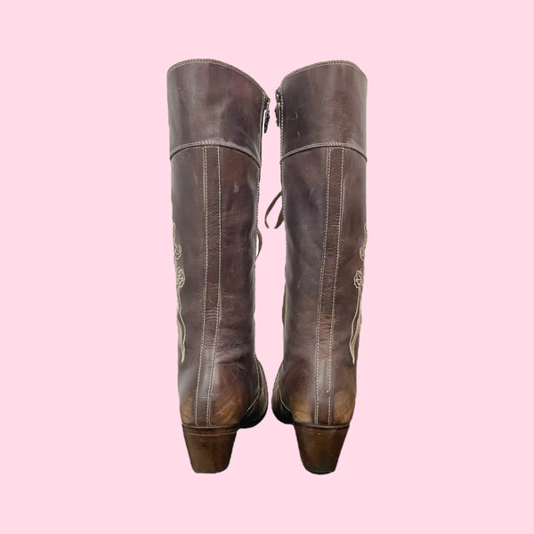 SIREN BY MARK NASON EMBROIDERED LEATHER BOOTS (7)