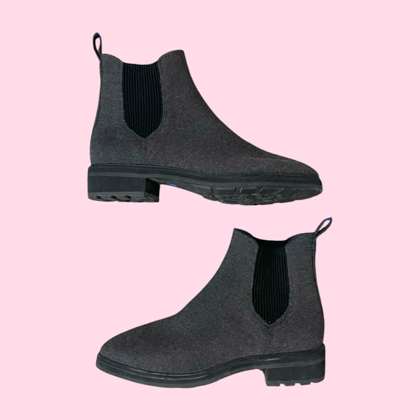 ROTHY'S GRAY BLACK LUG BOOT (9.5)