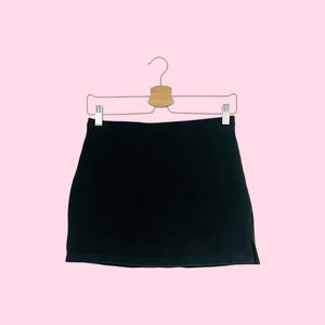 BLACK COTTON MINI SKORT (S)