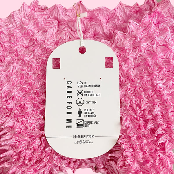 PINK SPIKY POPCORN CARDIGAN TOP (S/M)