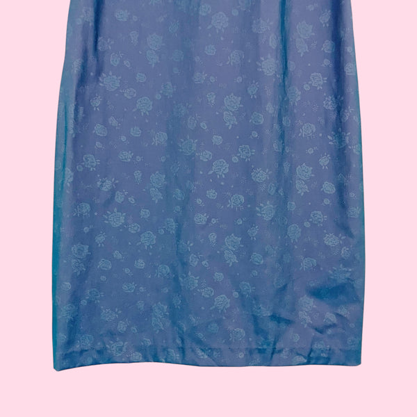 TWO TONE IRIDESCENT FLORAL MINI DRESS (S)
