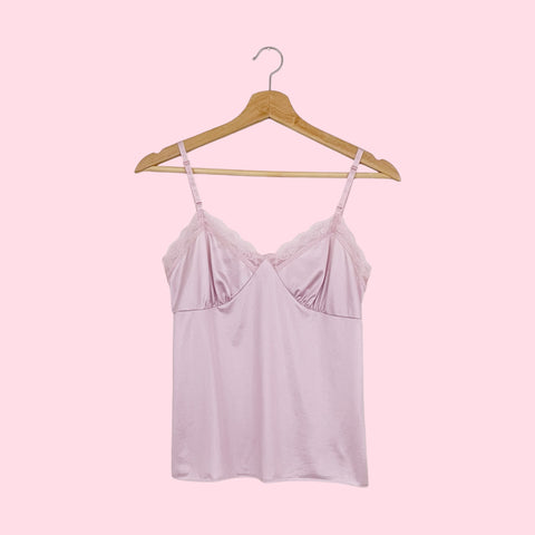 LIGHT PINK NYLON SLIP TANK (S)