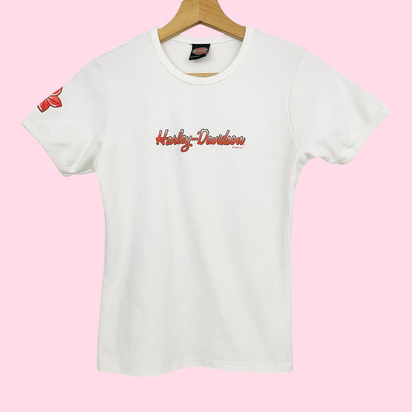 Y2K HARLEY DAVIDSON BABY TEE (M)