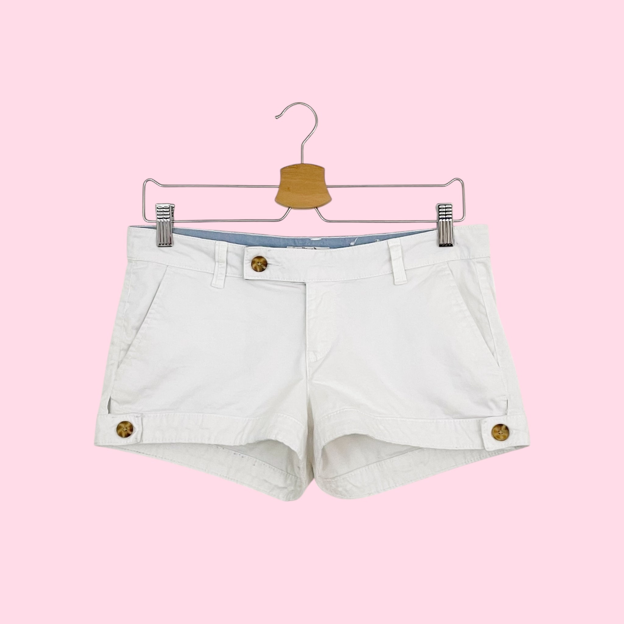 Y2K WHITE LOW RISE SHORTS (7)