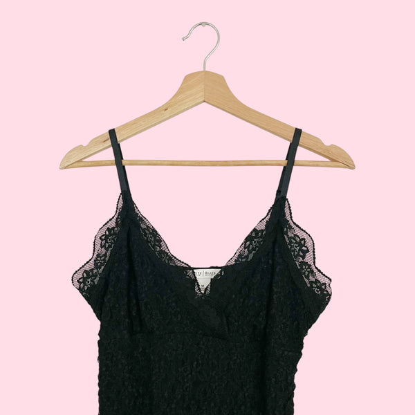 BLACK LACE TANK TOP (M)