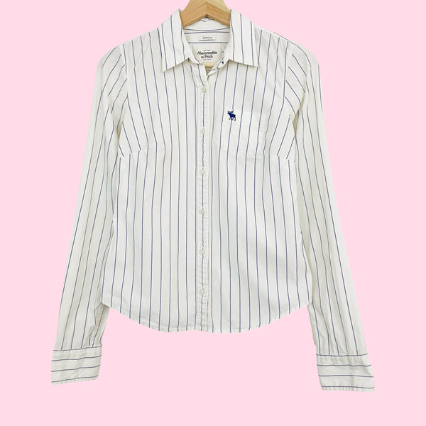 ABERCROMBIE STRIPED BUTTON UP SHIRT (S)