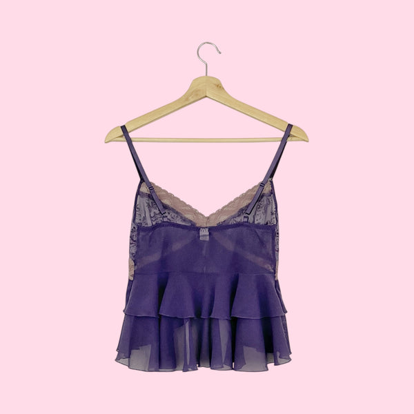 PURPLE MESH OPEN FRONT TOP (S)