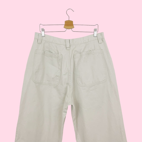 ANCHOR BLUE KHAKI WIDE LEG PANTS (36)