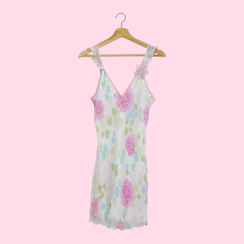 PASTEL FLORAL SLIP DRESS (S)