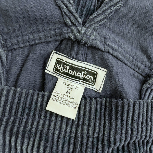 BLUE CORDUROY OVERALLS (M)
