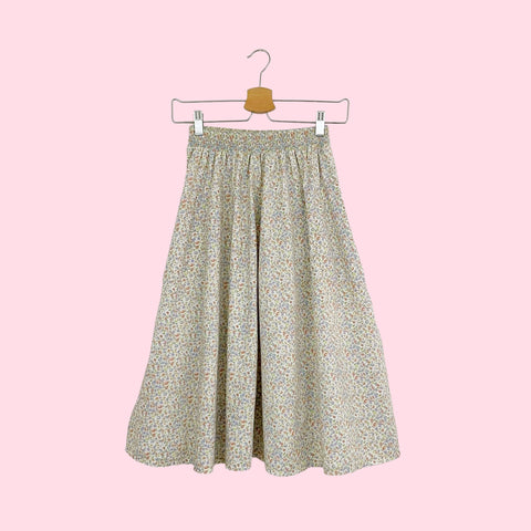 FLORAL PRINT COTTON SKIRT (XS/S)