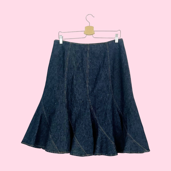 DARK DENIM PANELED MIDI SKIRT (10)