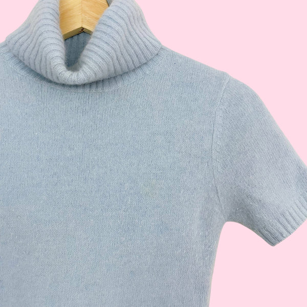Light Blue Angora Blend Turtleneck (XS/S)