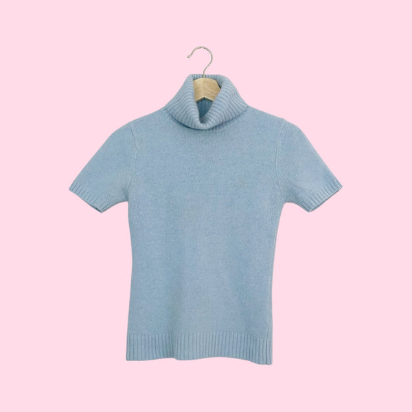 Light Blue Angora Blend Turtleneck (XS/S)