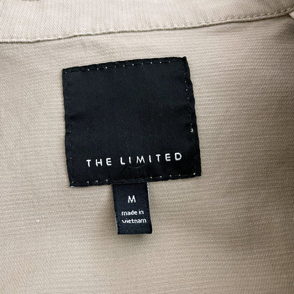 Y2K Tan Cotton Pleated Blazer (M)