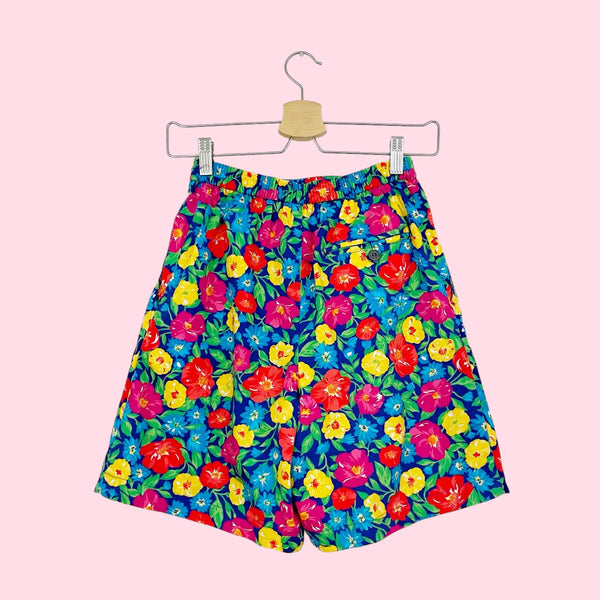 FLORAL HIGH WAISTED SHORTS (2)