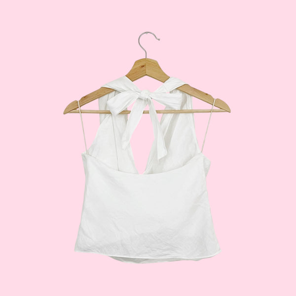 WILFRED WHITE MARTINI LINEN TOP (XS)