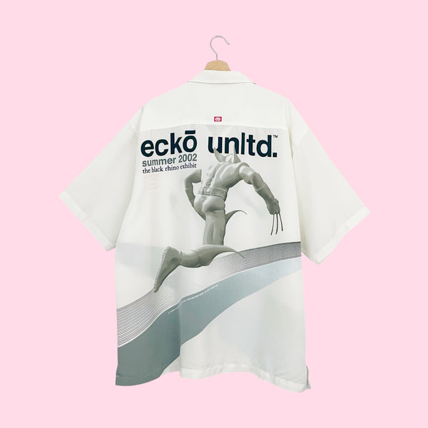 Y2K Ecko Unltd Marvel Wolverine Black Rhino Exhibit Shirt (XXL)