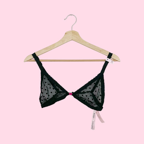 VICTORIA'S SECRET TEASE MESH HEART BRALETTE (M)