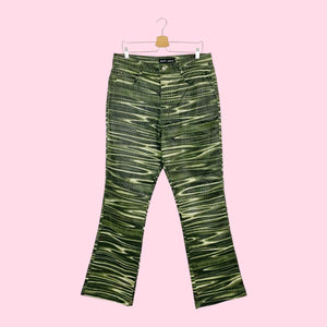 GREEN PSYCHEDELIC BOOTCUT PANTS (18/20)