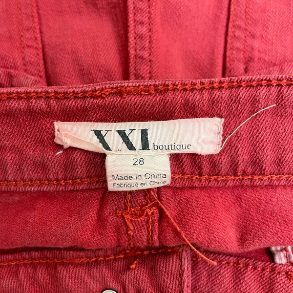 Y2K RED LOW RISE MICRO MINI SHORTS (28)