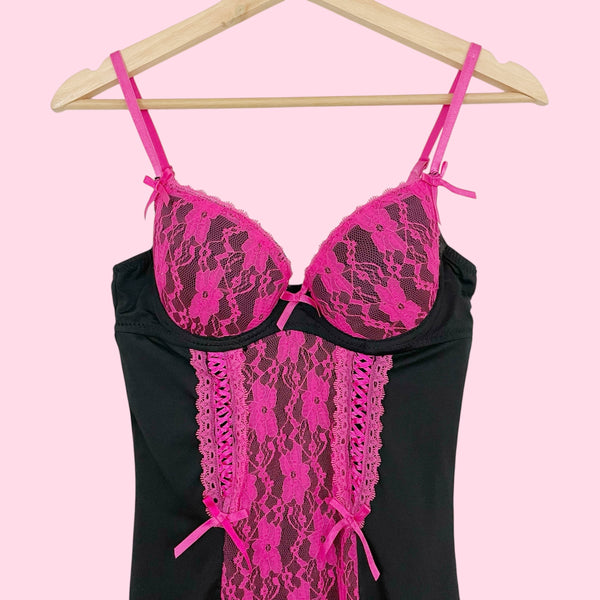 Y2K RAMPAGE BLACK + PINK BABYDOLL (S/M)