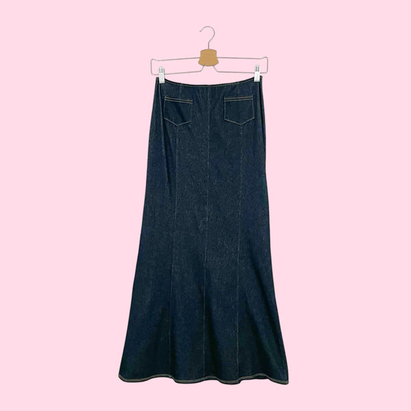 FAUX DENIM MAXI SKIRT (25)