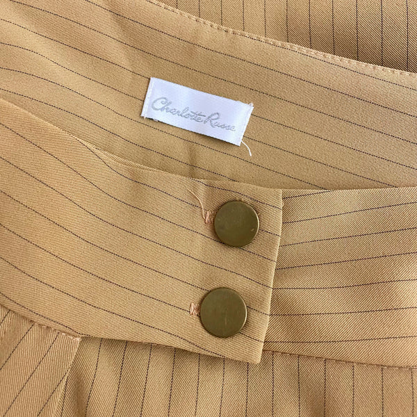 TAN PINSTRIPE LOW RISE OFFICE SIREN PANTS (7)