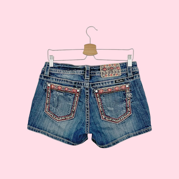 MISS ME STUDDED EMBROIDERED SHORTS (29)