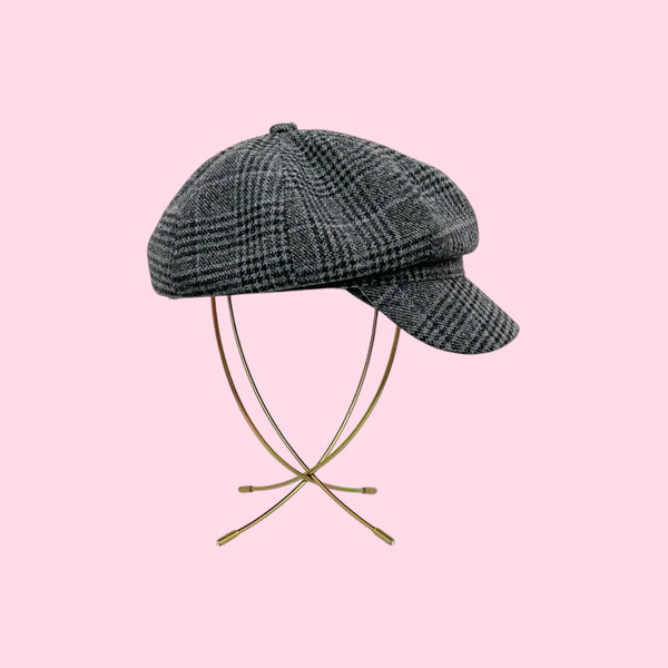 GRAY PLAID FISHERMAN'S CAP