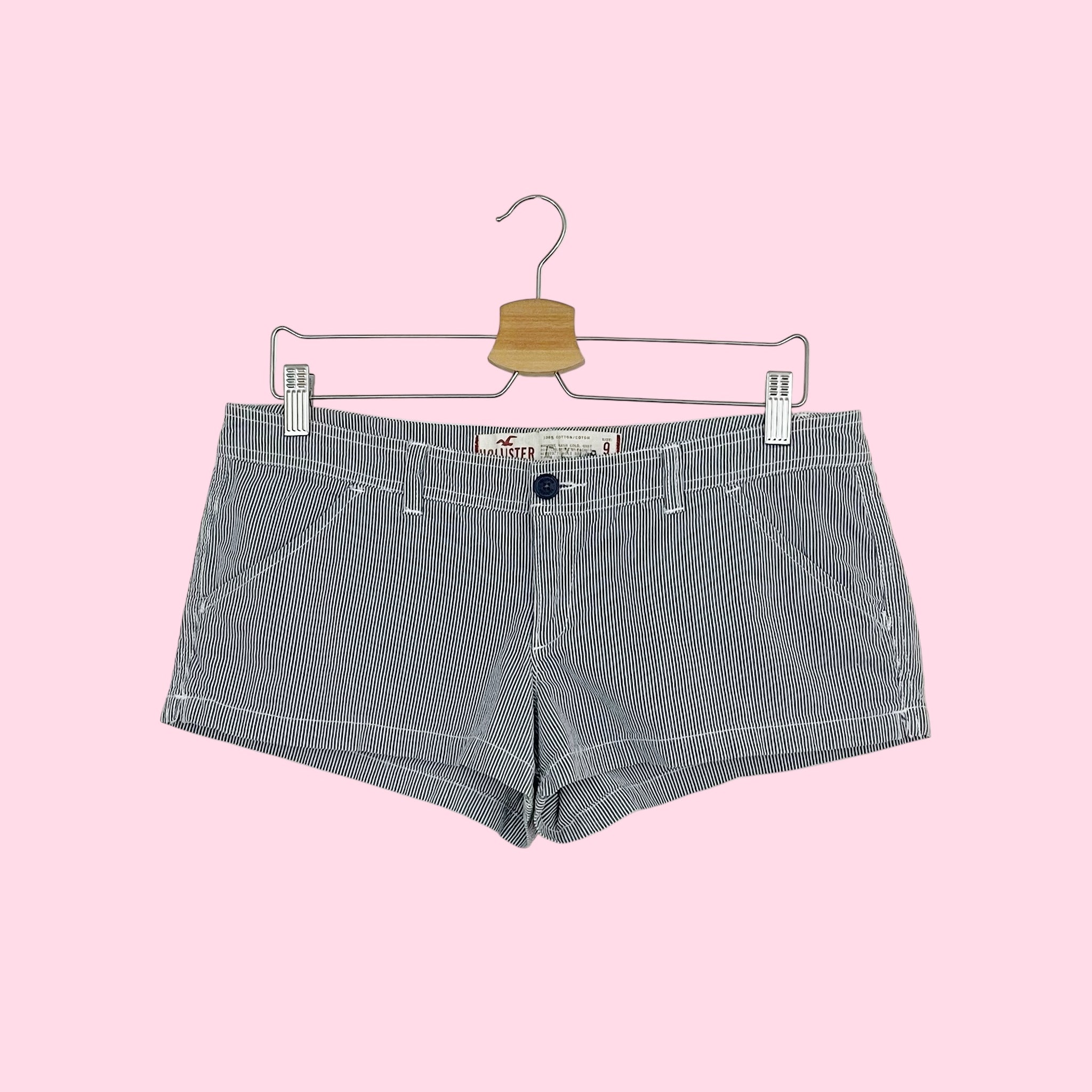 Y2K HOLLISTER STRIPED MICRO MINI SHORTS (9)