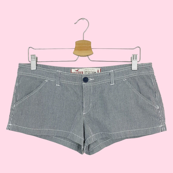Y2K HOLLISTER STRIPED MICRO MINI SHORTS (9)
