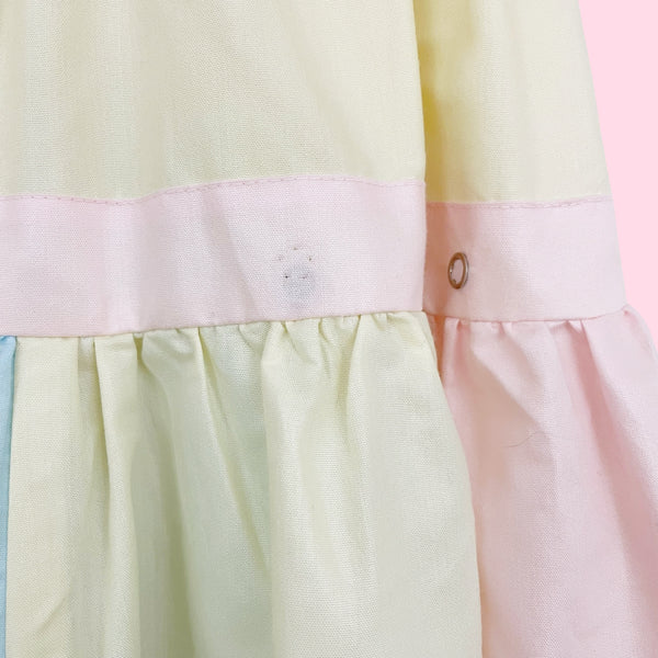 80S OSCAR DE LA RENTA PASTEL DRESS (XS/S)