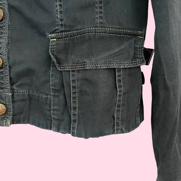 Y2K XOXO Button Up Jacket (L)