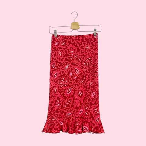 MORGAN DE TOI PRINTED MIDI SKIRT (XXS/XS)