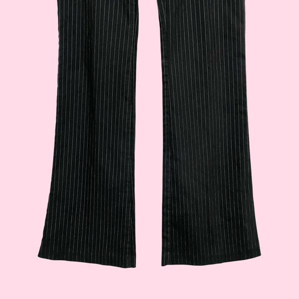 Y2K PINSTRIPE LOW RISE OFFICE PANTS (M)