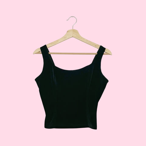 BLACK VELVET TANK TOP (M)