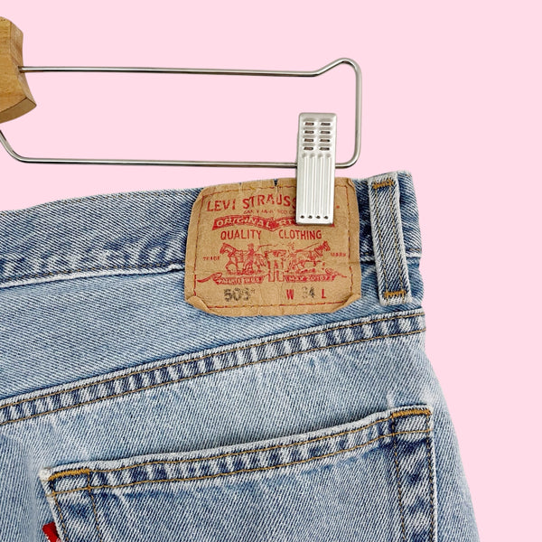 Levi's 505 Long Denim Shorts (32)