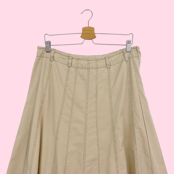 TAN PANELED MIDI SKIRT (14)