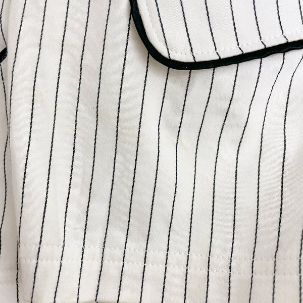GUESS WHITE PINSTRIPE LOW RISE SHORTS (6)