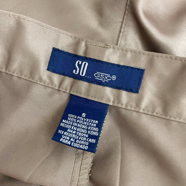 TAN SATIN BOOTCUT PANTS (2)