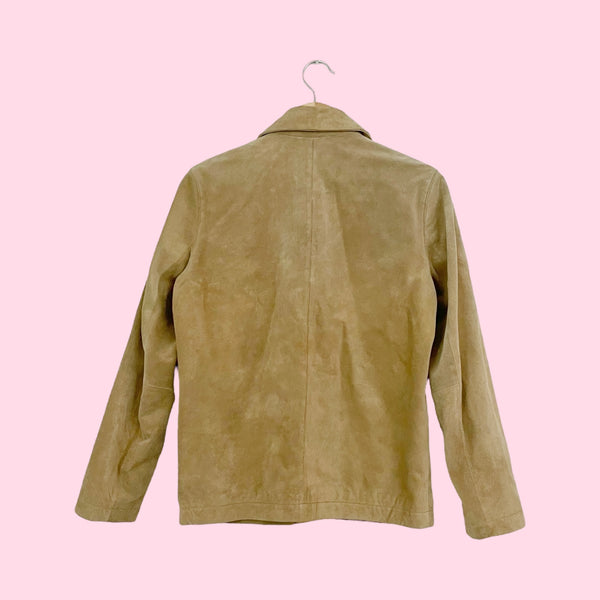 Y2K GAP TAN SUEDE JACKET (XS)