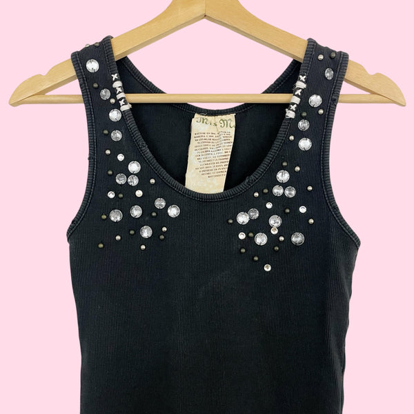 MISS ME STUDDED CROSS TANK (M)