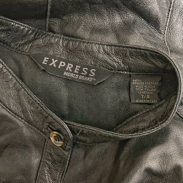 BLACK LEATHER BLOUSE (6/8)