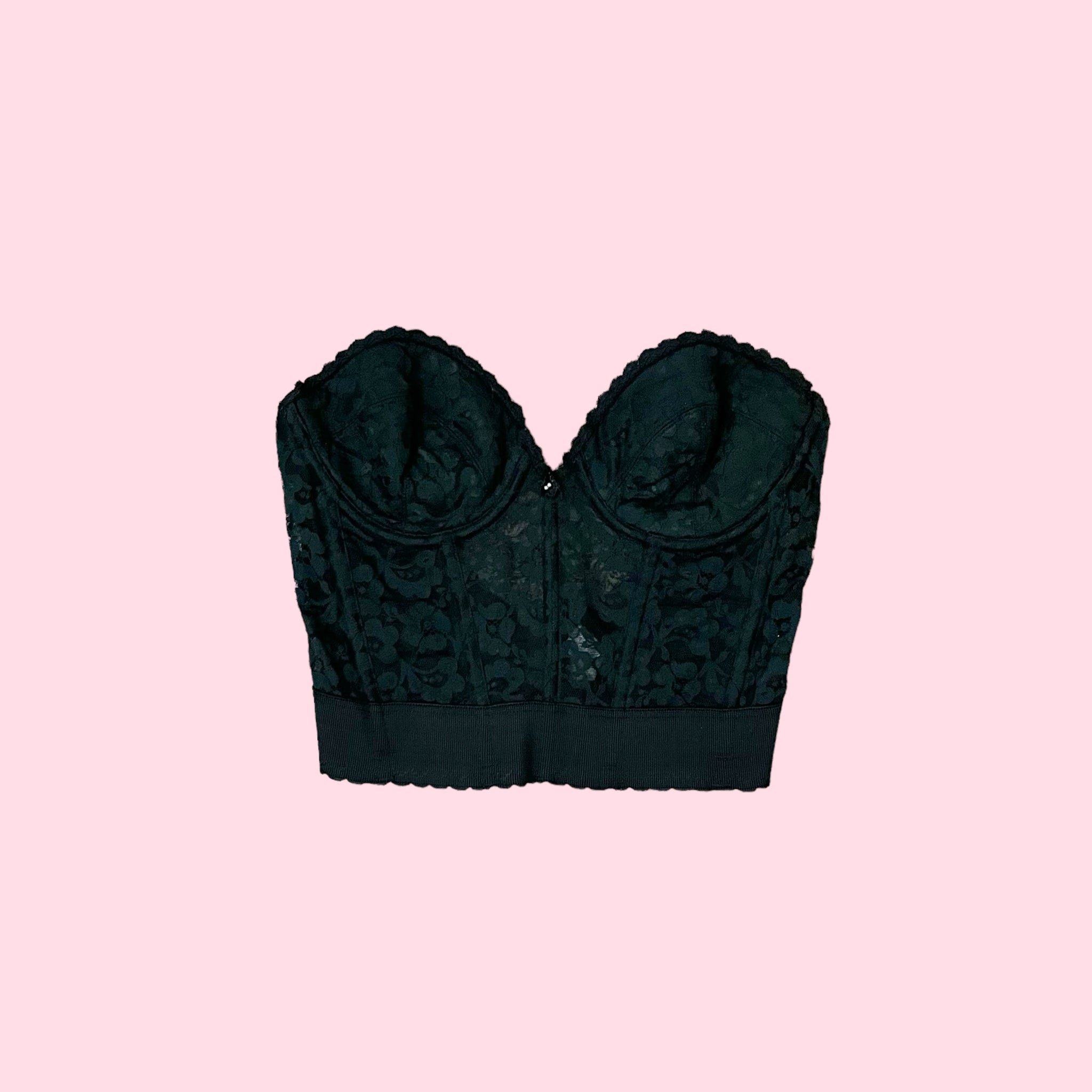 FREDERICK'S BLACK LACE BUSTIER (34C)